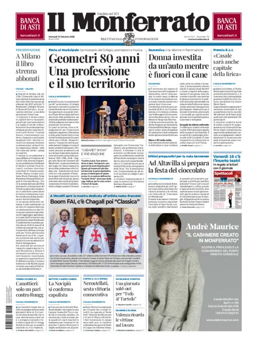 Il Monferrato - Edizione 75 del 13/10/2026